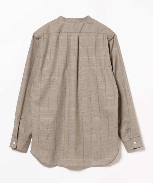 BEAMS PLUS（ビームスプラス）の「BEAMS PLUS / ウール ポリエステル メッシュ バンドカラー プルオーバー シャツ（シャツ/ブラウス・メンズ・オフホワイト/グリーン/サックスブルー・XL/L/M/S）」の15枚目の写真