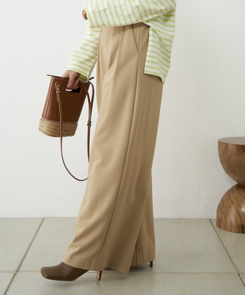 SHENERY（シーナリー）の「タックワイドパンツ（その他パンツ・レディース・チャコールグレー/ベージュ/ブラック/ライトグレー・36/38/34）」の21枚目の写真