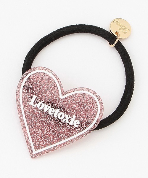 LOVETOXIC(ラブトキシック)の「ラメハートプレートゴム(その他ヘアアクセサリー・キッズ・ブラック/サックスブルー/ピンク・FREE)」の3枚目の写真