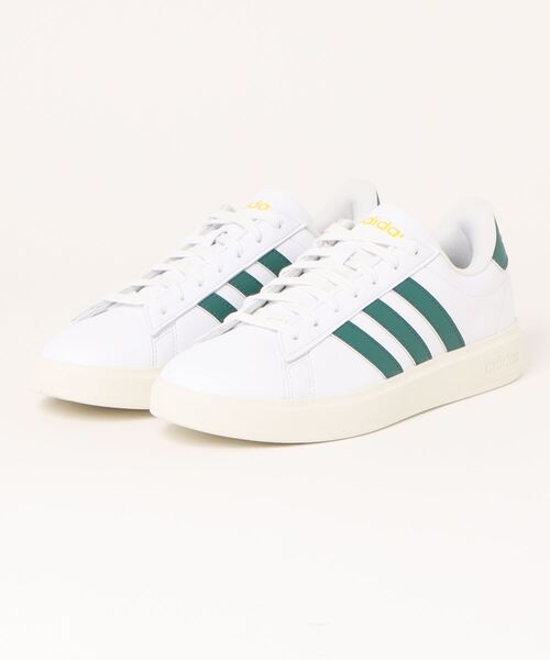 adidas(アディダス)の「《adidas》GRANDCOURT2.0M(スニーカー・メンズ・ホワイト系その他/ホワイト×ブラック/ホワイト×グリーン/ブラック×ホワイト/ブラック×ブラック・25.5cm/28.0cm/27.0cm/26.0cm/27.5cm/26.5cm/29.0cm/30.0cm/28.5cm)」の2枚目の写真