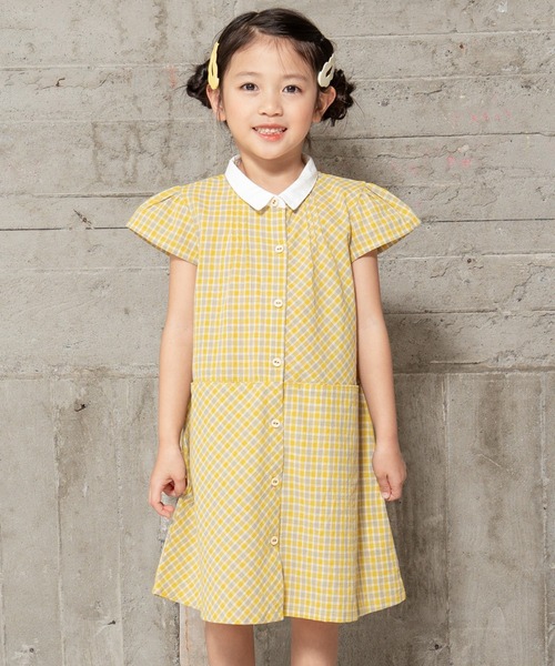 RAGMART（ラグマート）の「シャツワンピース（ワンピース・キッズ・グリーン系その他/チェック/ストライプ・110cm/120cm/130cm/100cm）」の3枚目の写真