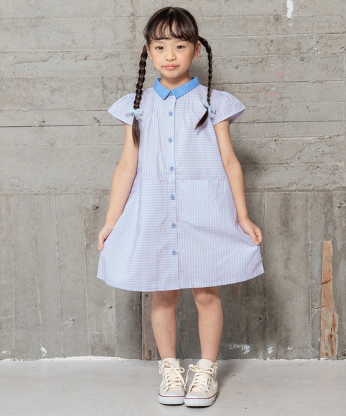 RAGMART（ラグマート）の「シャツワンピース（ワンピース・キッズ・グリーン系その他/チェック/ストライプ・110cm/120cm/130cm/100cm）」の14枚目の写真