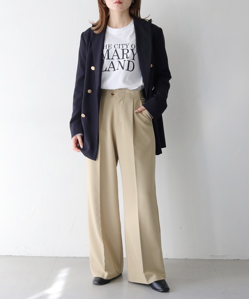 HER CLOSET（ハークローゼット）の「【shemoshelly】WEB限定MARYLANDロゴロンT（Tシャツ/カットソー・レディース・ブラック/オフホワイト・S/M）」の20枚目の写真