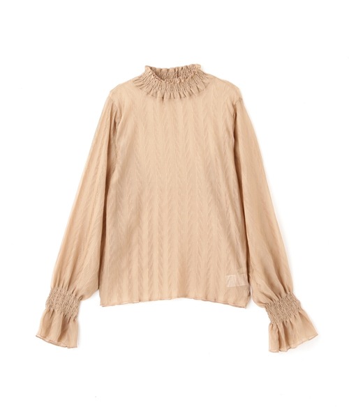 DETAILS(ディテールズ)の「DETAILS/ディテイルズ/変形シアーアコーディオン(Tシャツ/カットソー・レディース・ベージュ・F)」の4枚目の写真