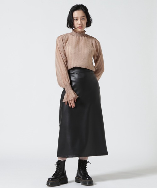 DETAILS(ディテールズ)の「DETAILS/ディテイルズ/変形シアーアコーディオン(Tシャツ/カットソー・レディース・ベージュ・F)」の3枚目の写真