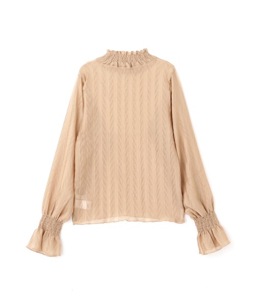 DETAILS(ディテールズ)の「DETAILS/ディテイルズ/変形シアーアコーディオン(Tシャツ/カットソー・レディース・ベージュ・F)」の5枚目の写真