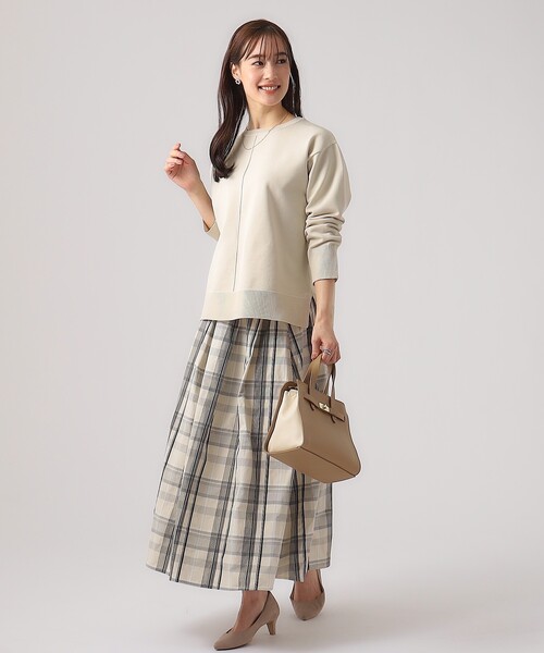 DRESKIP（ドレスキップ）の「◆【洗える/セットアップ可】スポンディッシュ クルーネックニット（ニット/セーター・レディース・ホワイト系5/ブラック/ブルー/ライトベージュ・02/04/03）」の9枚目の写真