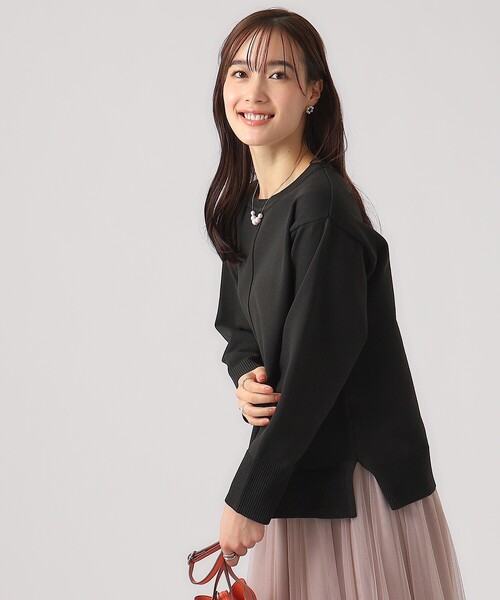 DRESKIP（ドレスキップ）の「◆【洗える/セットアップ可】スポンディッシュ クルーネックニット（ニット/セーター・レディース・ホワイト系5/ブラック/ブルー/ライトベージュ・02/04/03）」の12枚目の写真