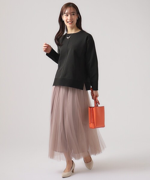 DRESKIP（ドレスキップ）の「◆【洗える/セットアップ可】スポンディッシュ クルーネックニット（ニット/セーター・レディース・ホワイト系5/ブラック/ブルー/ライトベージュ・02/04/03）」の15枚目の写真