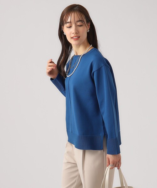 DRESKIP（ドレスキップ）の「◆【洗える/セットアップ可】スポンディッシュ クルーネックニット（ニット/セーター・レディース・ホワイト系5/ブラック/ブルー/ライトベージュ・02/04/03）」の18枚目の写真