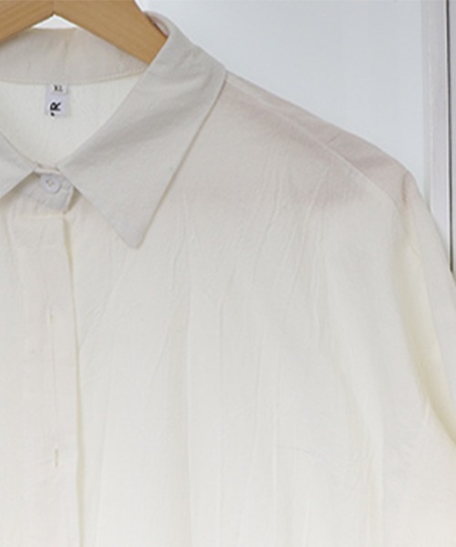 Miniministore(ミニミニストア)の「シャツワンピース ロングシャツカーデ(シャツ/ブラウス・レディース・ブルー/モカ/ホワイト/ブラウン/ベージュ/ピンク/ブラック/カーキ・XL/M/L)」の15枚目の写真