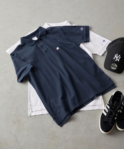 Champion（チャンピオン）の「【Champion】C3-Z358 POLO SHIRT/ポロシャツ/チャンピオン（ポロシャツ・メンズ・チャコール/ブラック/ブラウン/ホワイト/ネイビー・M/XL/L）」の5枚目の写真