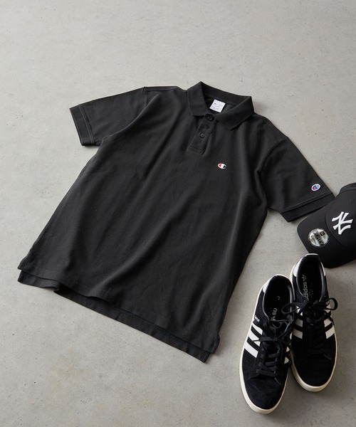 Champion（チャンピオン）の「【Champion】C3-Z358 POLO SHIRT/ポロシャツ/チャンピオン（ポロシャツ・メンズ・チャコール/ブラック/ブラウン/ホワイト/ネイビー・M/XL/L）」の2枚目の写真