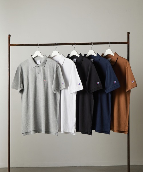 Champion（チャンピオン）の「【Champion】C3-Z358 POLO SHIRT/ポロシャツ/チャンピオン（ポロシャツ・メンズ・チャコール/ブラック/ブラウン/ホワイト/ネイビー・M/XL/L）」の7枚目の写真