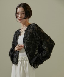 【WEB限定】2WAYシアーフリンジジャカードブラウス