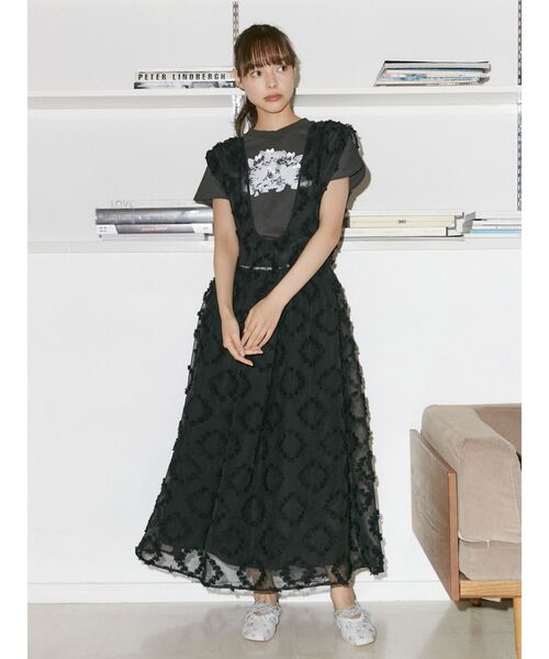 merry jenny（メリージェニー）の「CAT ribbon Tee（Tシャツ/カットソー・レディース・オフホワイト/チャコールグレー/ピンク・FREE）」の12枚目の写真