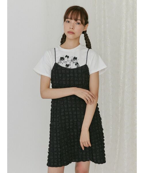 merry jenny（メリージェニー）の「CAT ribbon Tee（Tシャツ/カットソー・レディース・オフホワイト/チャコールグレー/ピンク・FREE）」の13枚目の写真