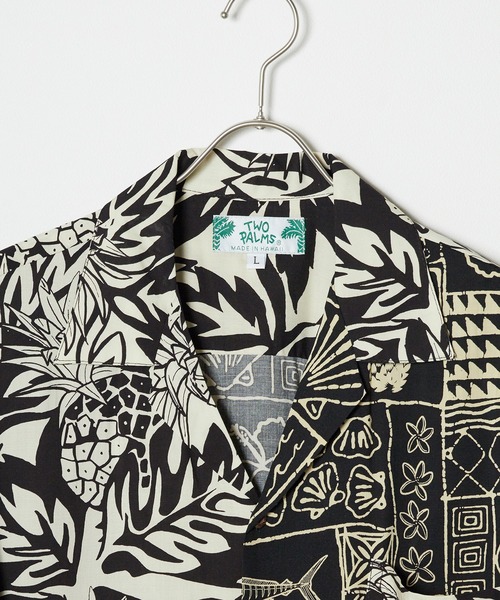 TWO PALMS（トゥーパームス）の「TWO PALMS/トゥーパームス S/S Hawaiian Shirt / CRAZY Maline×WILD PINEAPPLE シャツ アロハシャツ 開襟シャツ（シャツ/ブラウス・メンズ・ブラック・L/XL/M）」の12枚目の写真