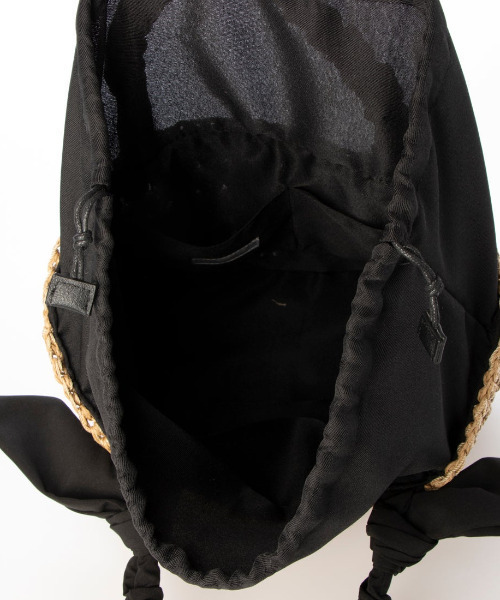 cache cache（カシュ カシュ）の「カシュカシュ cachecache / 下がりリボン柄編みトートバッグ（かごバッグ・レディース・ブルー/グリーン/ベージュ系その他/ラベンダー/マスタード/オレンジ/ブラック・FREE）」の10枚目の写真