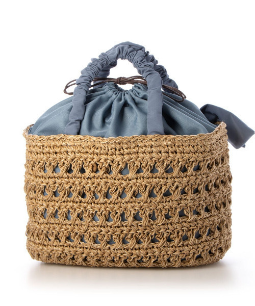 cache cache（カシュ カシュ）の「カシュカシュ cachecache / 下がりリボン柄編みトートバッグ（かごバッグ・レディース・ブルー/グリーン/ベージュ系その他/ラベンダー/マスタード/オレンジ/ブラック・FREE）」の21枚目の写真