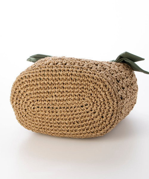 cache cache（カシュ カシュ）の「カシュカシュ cachecache / 下がりリボン柄編みトートバッグ（かごバッグ・レディース・ブルー/グリーン/ベージュ系その他/ラベンダー/マスタード/オレンジ/ブラック・FREE）」の18枚目の写真