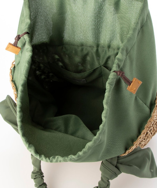 cache cache（カシュ カシュ）の「カシュカシュ cachecache / 下がりリボン柄編みトートバッグ（かごバッグ・レディース・ブルー/グリーン/ベージュ系その他/ラベンダー/マスタード/オレンジ/ブラック・FREE）」の19枚目の写真