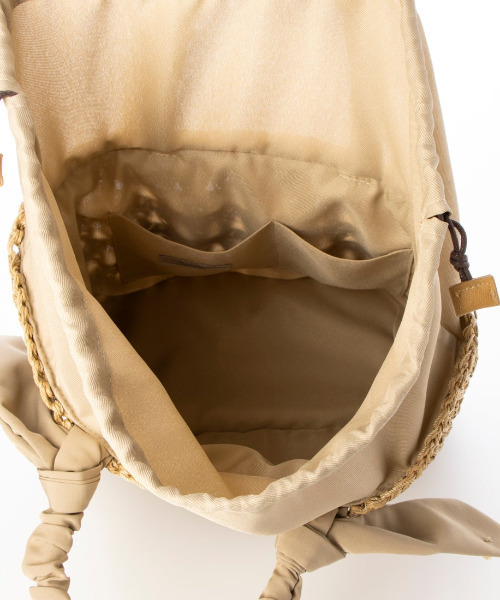 cache cache（カシュ カシュ）の「カシュカシュ cachecache / 下がりリボン柄編みトートバッグ（かごバッグ・レディース・ブルー/グリーン/ベージュ系その他/ラベンダー/マスタード/オレンジ/ブラック・FREE）」の15枚目の写真