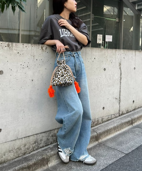 CIAOPANIC TYPY(チャオパニックティピー)の「【india】タッセル付きジャガード巾着(ハンドバッグ・レディース・サックスブルー/ピンク/イエロー/オレンジ・ONE SIZE)」の11枚目の写真