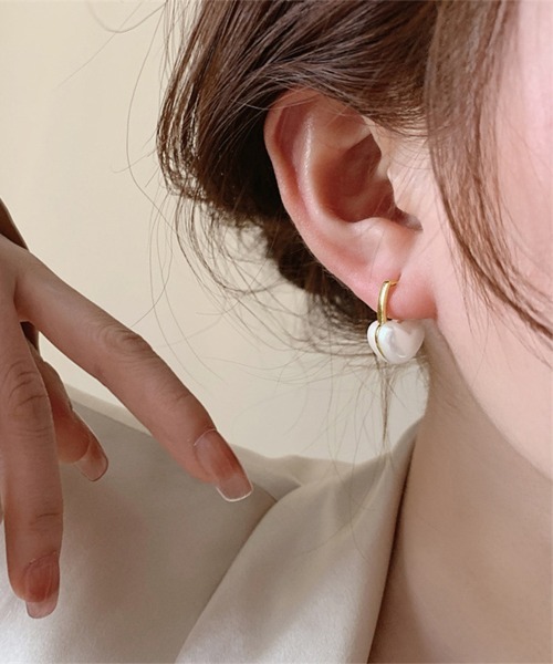 Miniministore（ミニミニストア）の「パールピアスレディース 大人可愛いピアス（ピアス（両耳用）・レディース・ゴールド・FREE）」の2枚目の写真