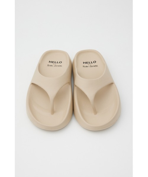 RODEO CROWNS WIDE BOWL（ロデオクラウンズワイドボウル）の「RELAX SANDALS（サンダル・レディース・ライトベージュ/ブラック・LARGE/MEDIUM）」の5枚目の写真