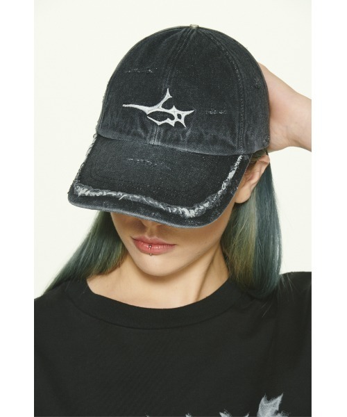 LIBERE(リベーレ)の「DESTROYED LOGO CAP(キャップ・メンズ・ブラック/ブルー・FREE)」の2枚目の写真
