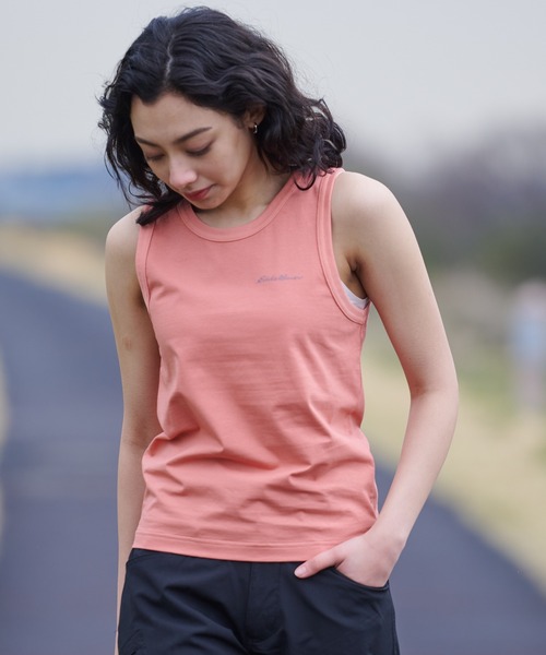Eddie Bauer(エディーバウアー)の「プレーティング天竺 タンクトップ(タンクトップ・レディース・ライトグリーン/ダークオレンジ/ブラック・XL/L/M/S)」の3枚目の写真
