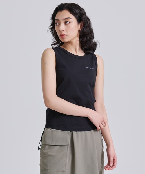 Eddie Bauer(エディーバウアー)の「プレーティング天竺 タンクトップ(タンクトップ・レディース・ライトグリーン/ダークオレンジ/ブラック・XL/L/M/S)」の2枚目の写真