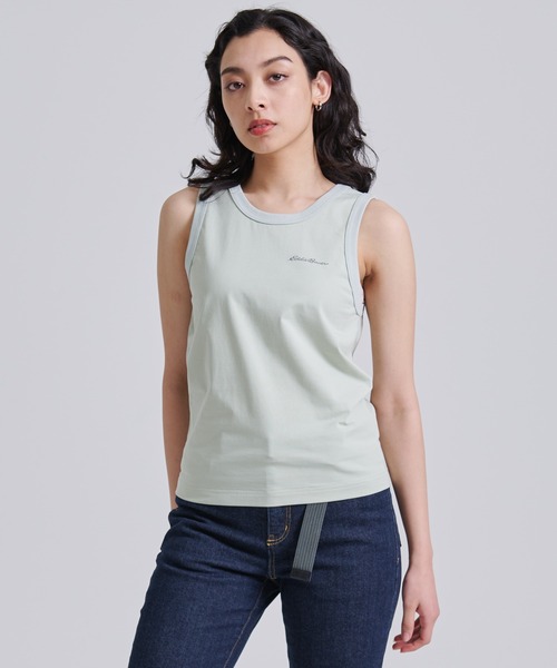 Eddie Bauer(エディーバウアー)の「プレーティング天竺 タンクトップ(タンクトップ・レディース・ライトグリーン/ダークオレンジ/ブラック・XL/L/M/S)」の15枚目の写真