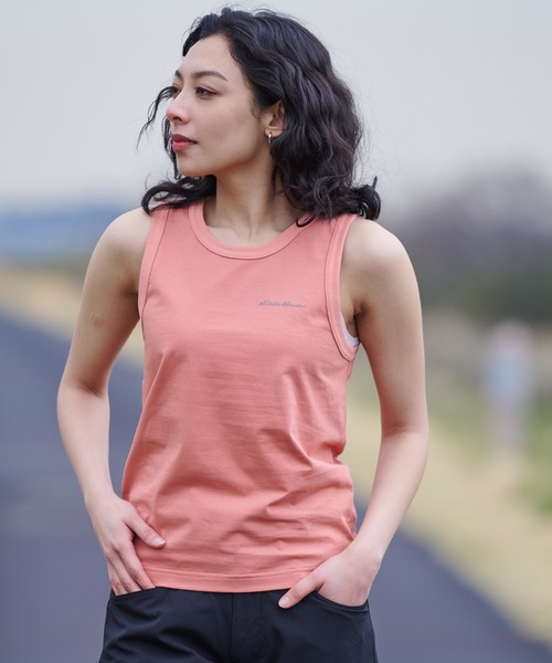 Eddie Bauer(エディーバウアー)の「プレーティング天竺 タンクトップ(タンクトップ・レディース・ライトグリーン/ダークオレンジ/ブラック・XL/L/M/S)」の8枚目の写真