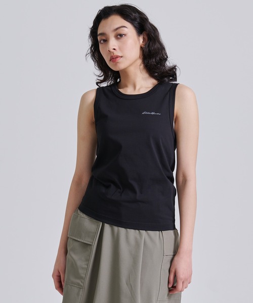 Eddie Bauer(エディーバウアー)の「プレーティング天竺 タンクトップ(タンクトップ・レディース・ライトグリーン/ダークオレンジ/ブラック・XL/L/M/S)」の13枚目の写真