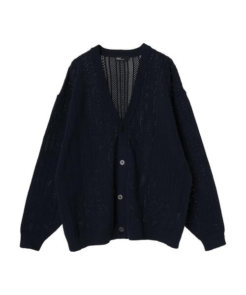 CRAFT STANDARD BOUTIQUE(クラフトスタンダードブティック)の「【ユニセックス】オープンワーク Vネックニットカーディガン(カーディガン/ボレロ・レディース・ネイビー/ベージュ/チャコールグレー/アイボリー・M/L/XL)」の16枚目の写真