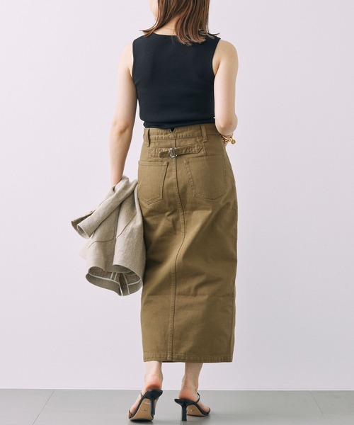 BABYLONE（バビロン）の「ドレスネックノースリプルオーバー（タンクトップ・レディース・ブラック/オフホワイト/ダークブラウン・フリー）」の18枚目の写真