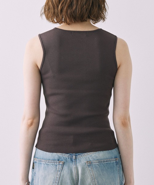 BABYLONE（バビロン）の「ドレスネックノースリプルオーバー（タンクトップ・レディース・ブラック/オフホワイト/ダークブラウン・フリー）」の21枚目の写真