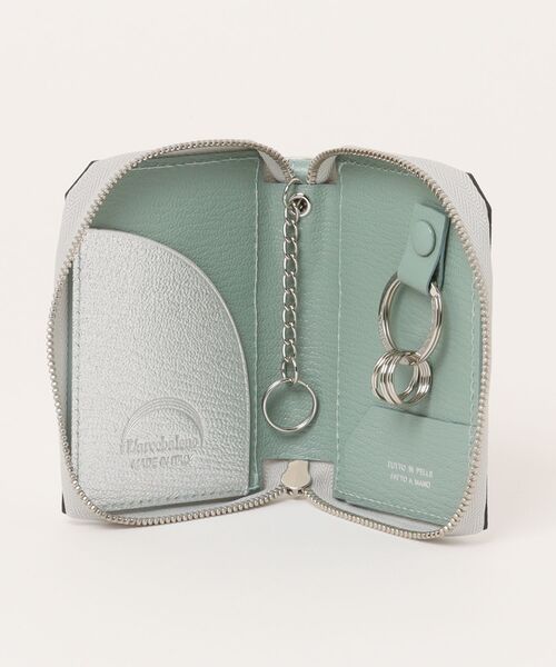 未使用品　ラルコバレーノ スマートWキーケース ミント　L'arcobaleno ラルコバレーノのスマートWキーケース | 送料無料|NAVY/MINT | DANJO