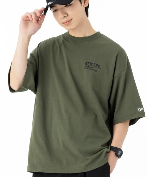 NEW ERA(ニューエラ)の「ニューエラ 半袖Tシャツ ONSPOTZ別注 オーバーサイズ(Tシャツ/カットソー・メンズ・ホワイト/ブラック/ダークグレー/マスタード/オレンジ/ピンク/ストーン/オリーブ・M/L/XL/XXL/S)」の5枚目の写真