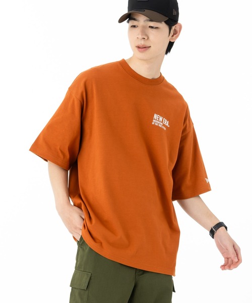 新品 ヨウジヤマモト ニューエラ オレンジ 半袖Tシャツ NEW ERA ロゴT ヨウジヤマモト ニューエラ オレンジ ブラック Sサイズ YOHJI