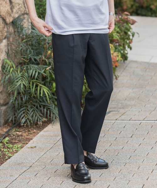 アーバンリサーチ シアサッカー パンツ スラックス チノ イージー ブラック M セール】『吸水速乾』『イージーケア』LIFE STYLE TAILOR シア