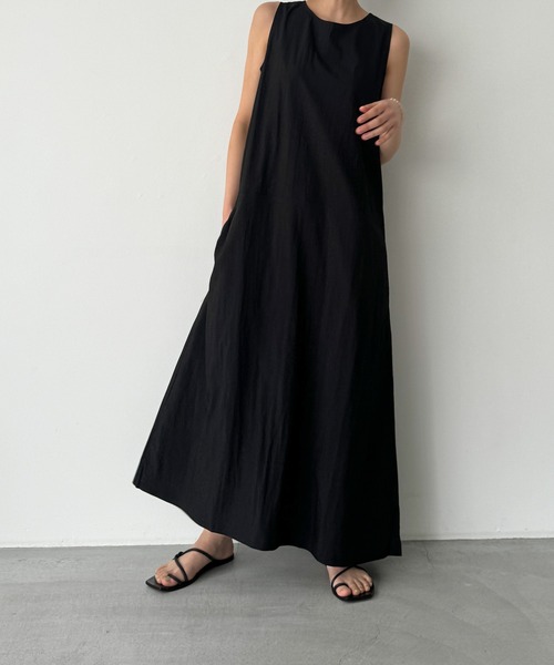 CANAL JEAN（キャナルジーン）の「El mar　ナイロン混タンクワンピース（ワンピース・レディース・ブラック/イエロー・ONE SIZE）」の3枚目の写真