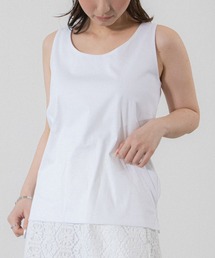 【小柄女性向け】肌触りなめらか 二重タンクトップ