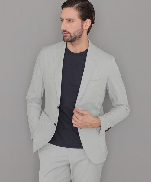 【セール】【WEB・一部店舗限定】【BREASY JACKET】シアサッカーセットアップジャケット（テーラードジャケット）｜MACKINTOSH LONDON（マッキントッシュ ロンドン）