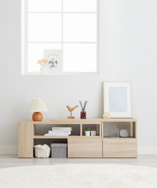 iellio(イエリオ)の「伸縮できるテレビ台(家具・レディース・ホワイト/ブラック/ライトベージュ/ピンク系その他/ウッド/ブラウン/ダークブラウン・FREE)」の10枚目の写真