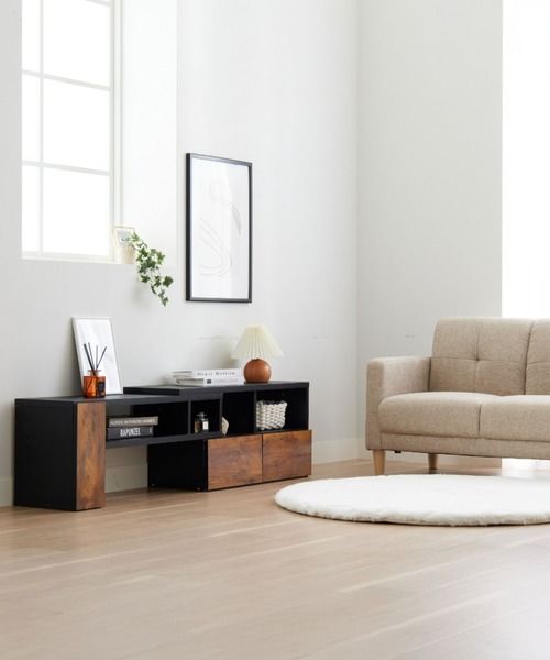 iellio(イエリオ)の「伸縮できるテレビ台(家具・レディース・ホワイト/ブラック/ライトベージュ/ピンク系その他/ウッド/ブラウン/ダークブラウン・FREE)」の17枚目の写真