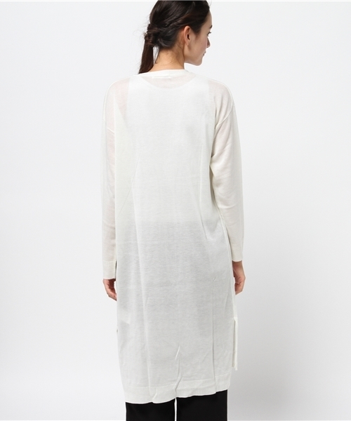 SEVENDAYS=SUNDAY（セブンデイズサンデイ）の「ドロップショルダー　ロングカーディガン（カーディガン/ボレロ・レディース・ネイビー/グリーン/オフホワイト・FREE）」の6枚目の写真