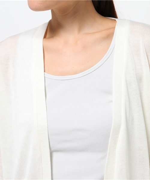 SEVENDAYS=SUNDAY（セブンデイズサンデイ）の「ドロップショルダー　ロングカーディガン（カーディガン/ボレロ・レディース・ネイビー/グリーン/オフホワイト・FREE）」の7枚目の写真